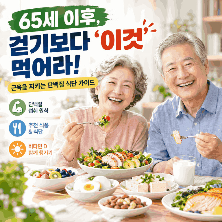 노인 단백질 섭취와 근육 건강을 위한 단백질 식단