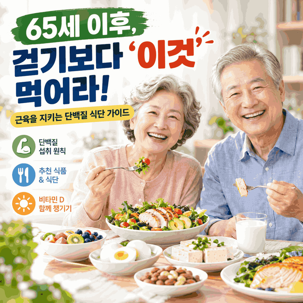 노인 단백질 섭취와 근육 건강을 위한 단백질 식단