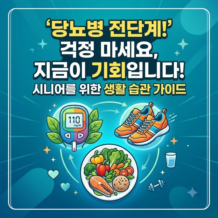 '당뇨 전단계! 걱정 마세요, 지금이 기회입니다. 시니어를 위한 생활 습관 가이드'